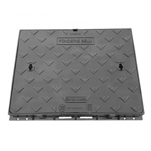 Tombino in ghisa duttile - SERIE RETTANGOLARE - CLASSE D400/C250/B125 - Fonderie Belli SPA - quadrato / rettangolare