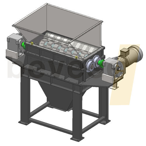 Trituratore per scarti industriali - Bevese Teknoloji A.S. - a 2 alberi / carta / robusto