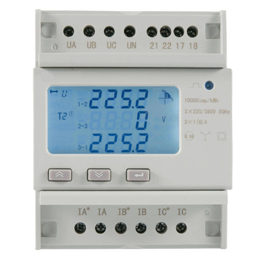 Contatore di energia elettrica trifase - KET-PMT-218 - Kerberos Srl - su guida DIN / RS-485 / Modbus