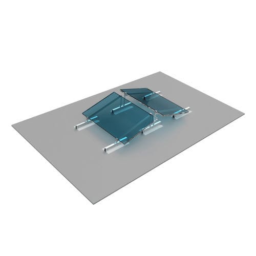 Sistema di fissaggio per impianti fotovoltaici per tetto piano - ROOF-SOLAR TILTED PVC - Dome Solar - per installazione verticale / in alluminio / in acciaio inossidabile