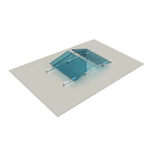 Sistema di fissaggio per impianti fotovoltaici per tetto piano - ROOF-SOLAR TILTED TPO - Dome Solar - per installazione verticale / in alluminio / in acciaio inossidabile