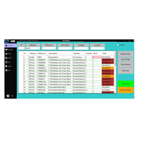 Software di gestione degli stock - SIM - SOLTI - industriale