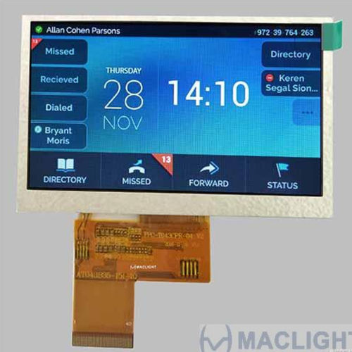 Modulo di visualizzazione TFT LCD - MLT043R40-2 - Maclight Display Co., Limited - con touch screen capacitativo / 480 x 272 / 4,3"