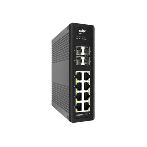 Switch Ethernet gestibile - ISG3200-12TS-P - JWIPC TECHNOLOGY CO., LTD. - 12 porte / su guida DIN / standard