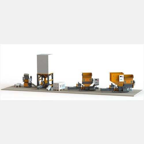 Compattatore per rifiuti per polistirolo - Saggittarius - Cosmecal srl - per plastica / fisso / a coclea