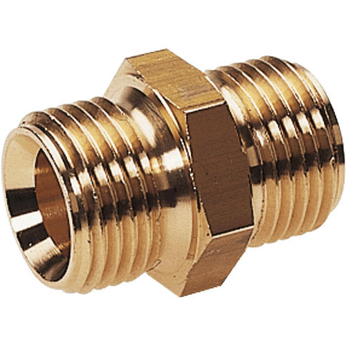 Nipplo in ottone - 227077  - Mader - esagonale / dritto / con doppia filettatura