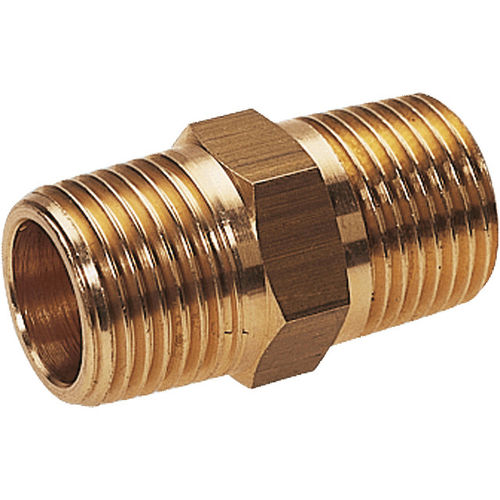 Nipplo in ottone - 227085  - Mader - filettato / esagonale / dritto