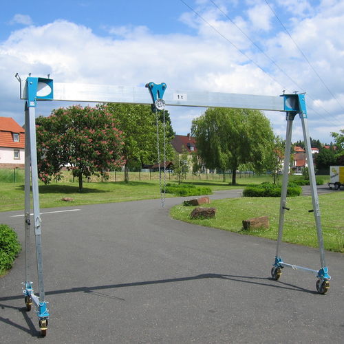 Gru a cavalletto gommata - 535 150 - WIMAG GmbH - in alluminio / leggera