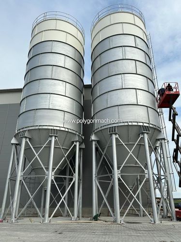 Silo per cemento - Polygonmach - a fondo conico / per polveri / ad uso industriale