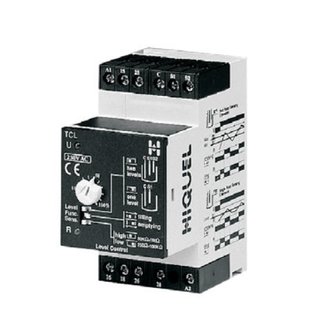Relè di controllo di livello - TCL series  - HIQUEL - 2NA/NC / AC/DC / su guida DIN