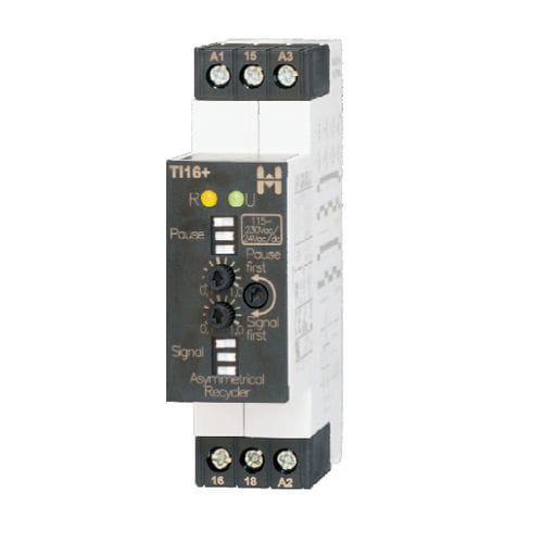 Relè temporizzatore asimmetrico - TI series  - HIQUEL - ritardato / a impulsi / su guida DIN