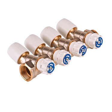 Manifold a 4 vie - HX94T/15W - Wavin - in ottone / idraulico / per liquido