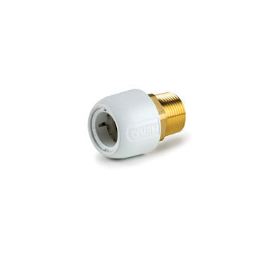 Adattatore idraulico per tubi - HX29/22W - Wavin - maschio / in ottone / dritto