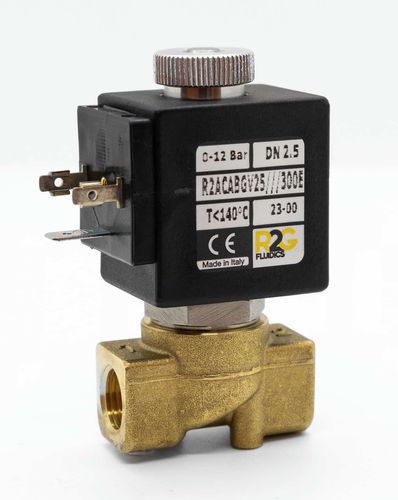 Elettrovalvola ad effetto diretto - R2AC NA/NO - R2G Fluidics Srl - a 2 vie / normalmente aperta / per acqua