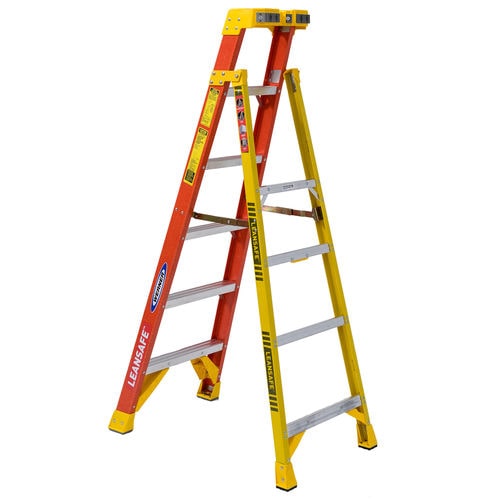 Scaletta portatile - L6206 - WERNER CO - in fibra di vetro / con gradini rivettati