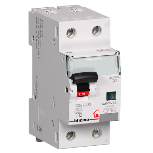 Interruttore differenziale magnetotermici - GC8813A32 - BTICINO - monofase / 2 poli / su guida DIN