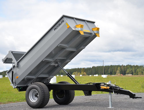 Rimorchio con cassone ribaltabile - RD3-03 - Robustrailer - da cantiere / a un asse / trainato