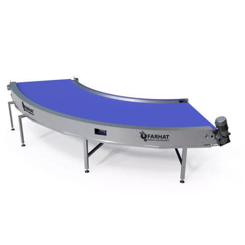 Trasportatore a nastro - Farhat Bakery Equipment - curvo / da trasporto / con motore elettrico
