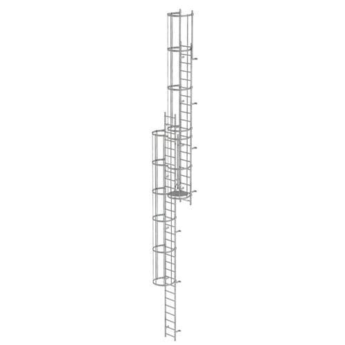 Scala da appoggio in acciaio - 5202 series - Munk Günzburger Steigtechnik - con gabbia di sicurezza