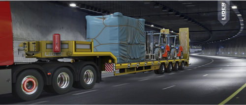 Semirimorchio extra ribassato - lider trailer - a 4 assi / con frenatura inerziale / allungabile