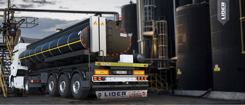 Rimorchio per cisterna - lider trailer - da cantiere / per bitume / a 3 assi