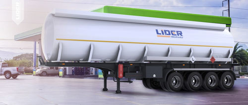 Semirimorchio per cisterna - lider trailer - per carburante / a 4 assi / con frenatura inerziale