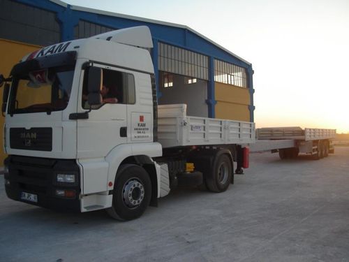 Rimorchio a pianale - lider trailer - per contenitore / a 3 assi / allungabile