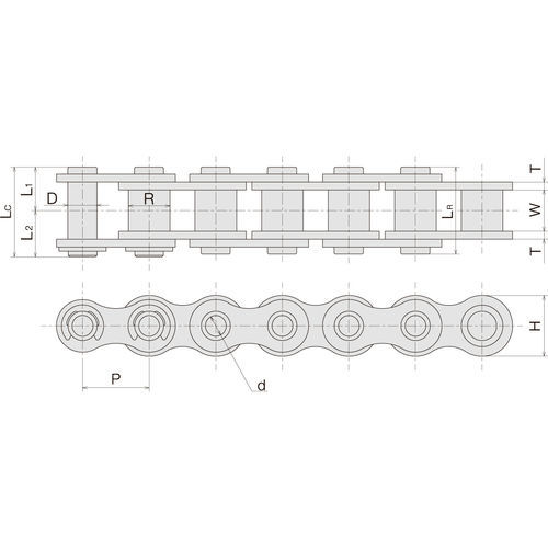 Catena in acciaio inossidabile - SS HP - Sugiyama Chain Co., Ltd. - di trasmissione / ad asse cavo / ANSI
