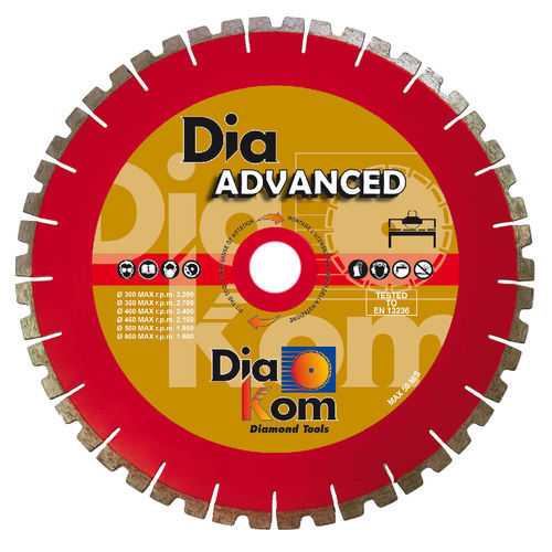 Disco da taglio per metallo - 412 series - DIAKOM - per calcestruzzo / diamantato / per materiali abrasivi