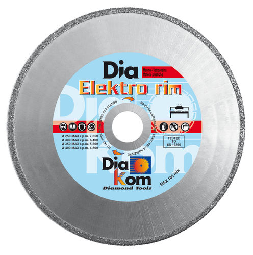 Disco da taglio per metallo - 713E series - DIAKOM - per calcestruzzo / per marmo / diamantato