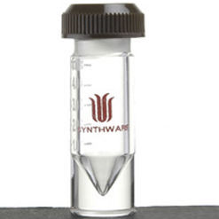 Fiala a fondo piatto - V130701  - Synthware glass - con fondo conico / in vetro / con tappo