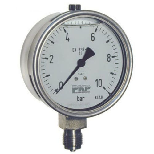 Manometro con quadrante - PMR04 - PKP PROZESSMESSTECHNIK GMBH - filettato / in ottone / in acciaio inossidabile