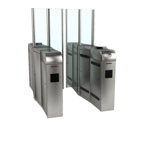 Cancello scorrevole - Pass 256/297 - Saima Sicurezza SpA - a motore / per controllo accessi / in acciaio inossidabile