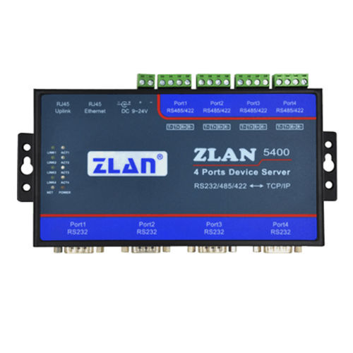 Device server serie - ZLAN5400 - Shanghai ZLAN Information Technology Co.,Ltd - Ethernet / su guida DIN / 4 porte