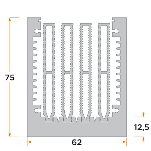 Dissipatore in alluminio - PR 715 - Alutronic Kühlkörper GmbH und Co. KG - per LED / per l'elettronica / per luci a LED