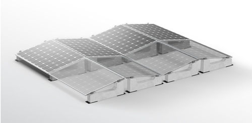 Sistema di fissaggio per impianti fotovoltaici per tetto piano - Sun Ballst - in calcestruzzo