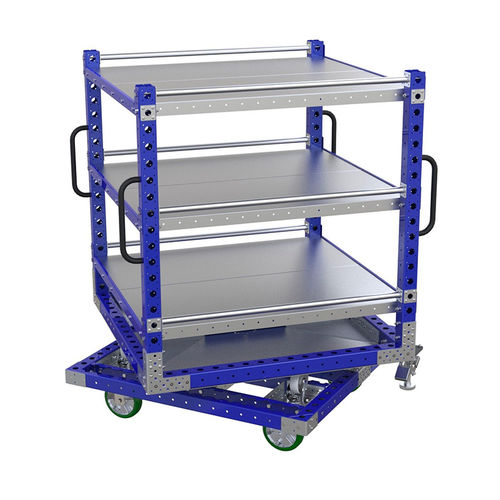 Carrello per movimentazione - FQ-0204 - OPEX FACTORY - in acciaio / 4 livelli / per profilati