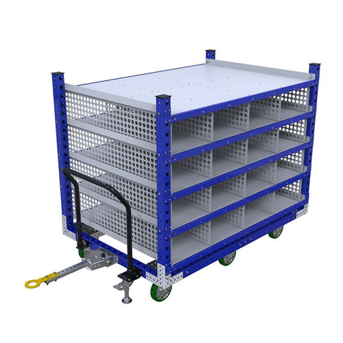 Carrello da trasporto - FQ-0206 - OPEX FACTORY - in acciaio / 4 livelli / per profilati