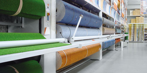 Magazzino rotante per rotoli - TeboMat - Intertex Maschinenbau Ingeborg Deiss GmbH & Co. - verticale / per tessuti in rotoli / per tappeti