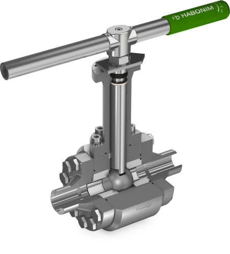 Valvola a sfera flottante - Z47W - HABONIM - a leva / 3 pezzi / per alte temperature