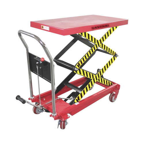 Tavola elevatrice a doppia forbice - SPT35S - SANTSAI MACHIENRY - a pedale / mobile / per preparazione di ordini