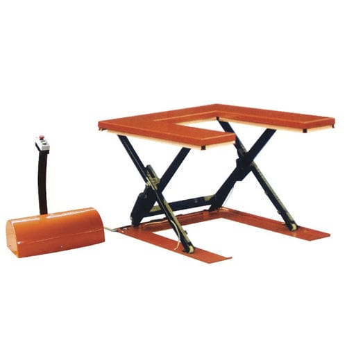 Tavola elevatrice a forma di U - ETU 1 series - SANTSAI MACHIENRY - a forbice / elettrica / stazionaria