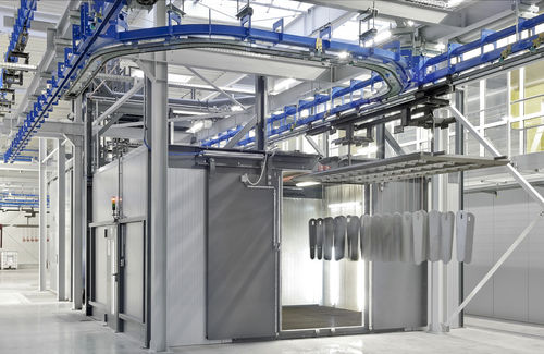 Granigliatrice a tavola girevole - LINEXA - RUMP STRAHLANLAGEN GmbH & Co. KG - a uncino / per metallo