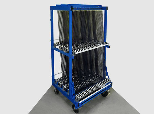Carrello di stoccaggio - HEGLA Fahrzeugbau GmbH&Co.KG - 2 livelli / per lamiera metallica / con rotelle
