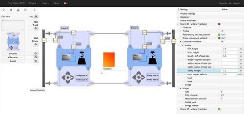 Software di simulazione di collisione - CCC - Symeo GmbH - di gestione / di monitoraggio / di controllo