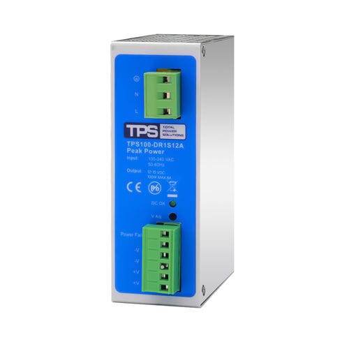 Alimentatore elettrico su guida DIN - TPS100-DR1S12A - TPS Elektronik GmbH - AC/DC / a due uscite / monofase