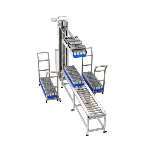 Pallettizzatore a colonna - Famecs Corporation - per cestelli / automatico / per l'industria dell'imballaggio