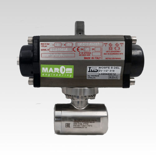 Valvola a sfera - 020323014 - MAROS Engineering - a comando pneumatico / shut off / ATEX