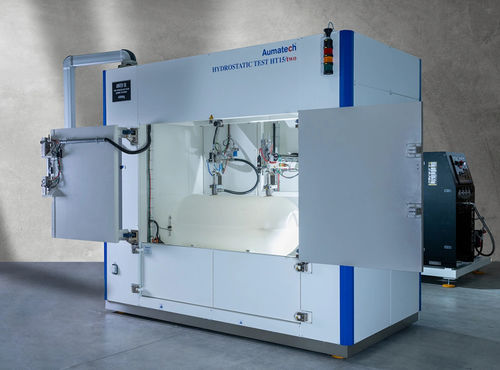 Macchina per prova idrostatica - HT-30 - AUMATECH srl - controllata da PLC / per recipiente sotto pressione / compatta