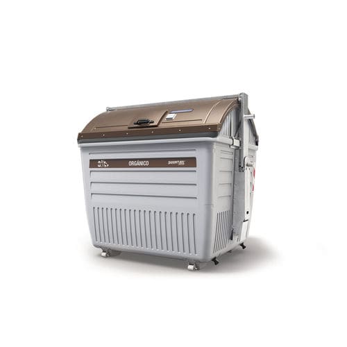 Cassonetto in metallo - Sanimobel - con caricamento laterale / per rifiuti urbani / resistente al fuoco